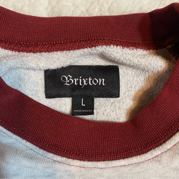 Mens Large Brixton Vintage Crewneck. Burgundy and grey. Great condition - Picture 7 of 9